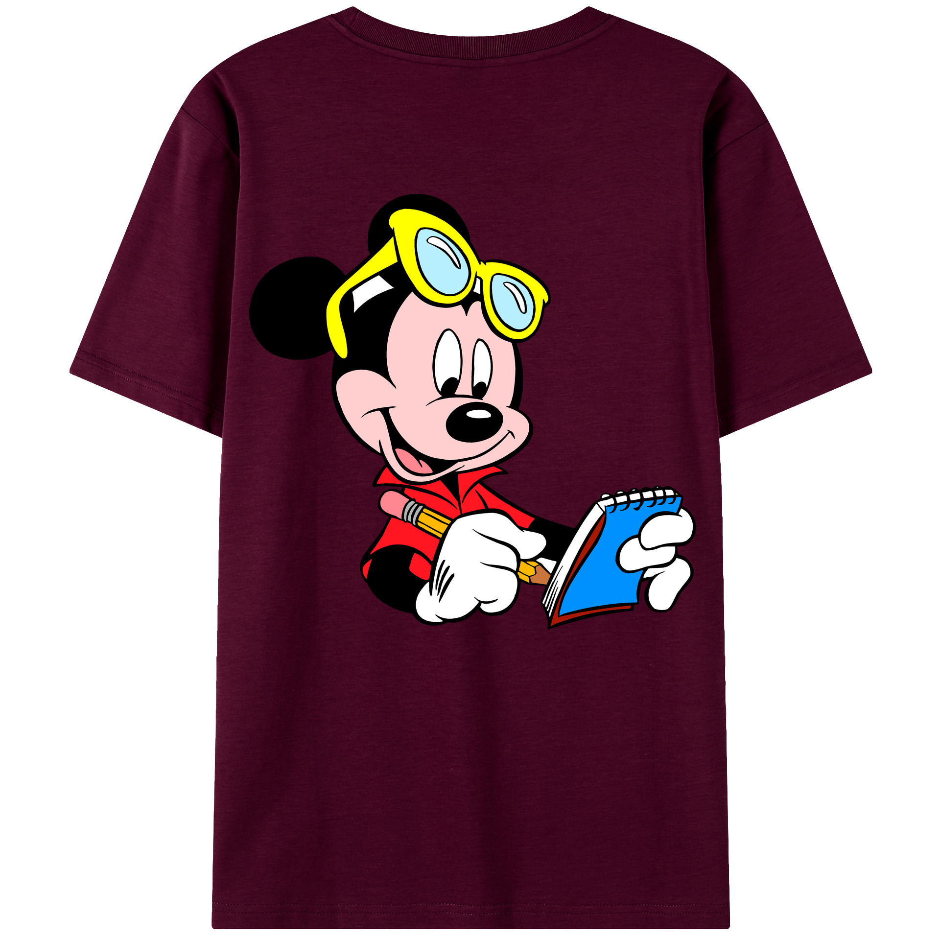 （画像用） ミッキーマウス Mickey Mouse レディース半袖Tシャツ(バックプリント)
